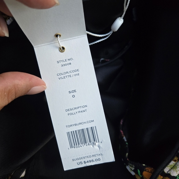 TORY BURCH Folly Floral-print Crepe Wide-leg Pants Size 0 NWT - Picture 5 of 7